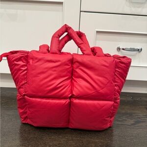 Red Quilted Women's Bag